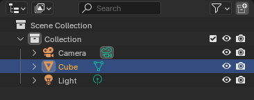 Outliner editor interface with row toggle icons