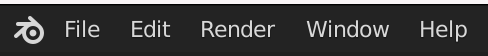 The Blender Topbar with its global menus